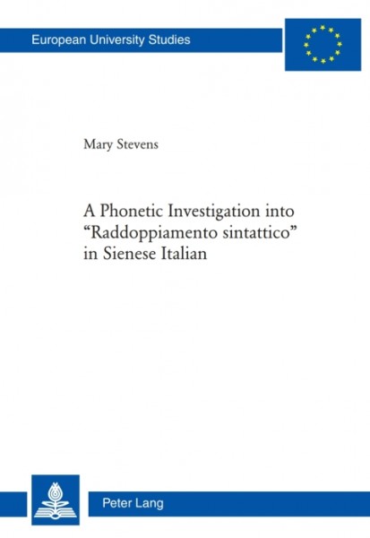 Phonetic Investigation into  Raddoppiamento sintattico  in Sienese Italian