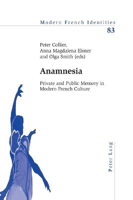 Anamnesia: Private and Public Memory in Modern French Culture New edition