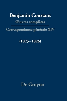 Correspondance générale 18251826