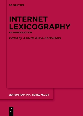 Internet Lexicography: An Introduction