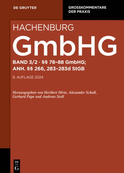 Â§Â§ 78-88; Anh. Â§Â§ 266, 283-283d StGB