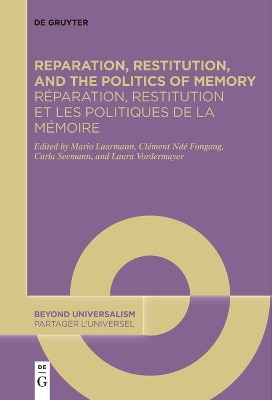Reparation, Restitution, and the Politics of Memory / Réparation,  restitution et les politiques de la mémoire: Perspectives from Literary, Historical, and Cultural Studies / Perspectives  littéraires, historiques et culturelles