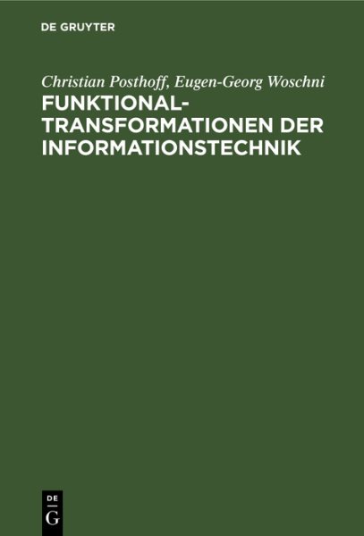 Funktionaltransformationen Der Informationstechnik Reprint 2021 ed.
