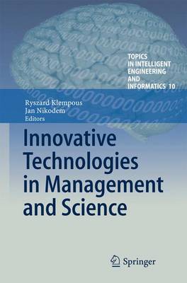 Innovative Technologies in Management and Science 2015 ed.