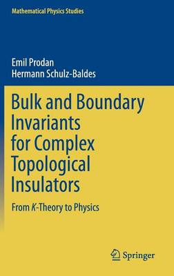 Bulk and Boundary Invariants for Complex Topological Insulators: From K-Theory to Physics 1st ed. 2016