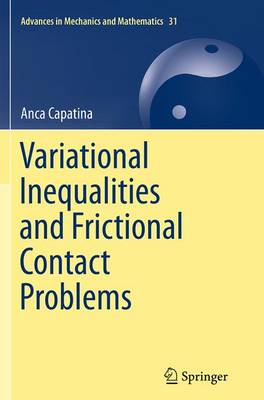 Variational Inequalities and Frictional Contact Problems Softcover reprint of the original 1st ed. 2014