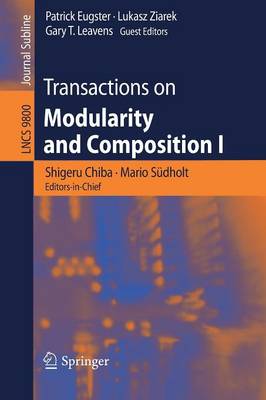 Transactions on Modularity and Composition I 1st ed. 2016