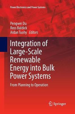 Integration of Large-Scale Renewable Energy into Bulk Power Systems: From Planning to Operation Softcover reprint of the original 1st ed. 2017