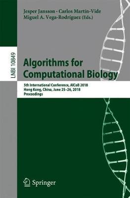 Algorithms for Computational Biology: 5th International Conference, AlCoB 2018, Hong Kong, China, June 2526,  2018, Proceedings 2018 ed.