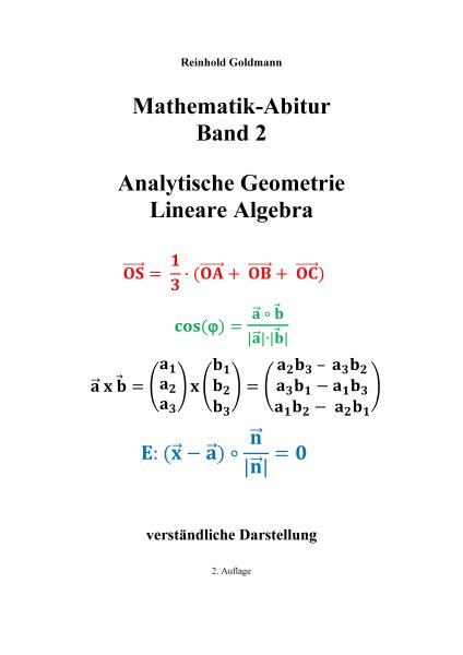 Mathematik-Abitur: Analytische Geometrie - Lineare Algebra