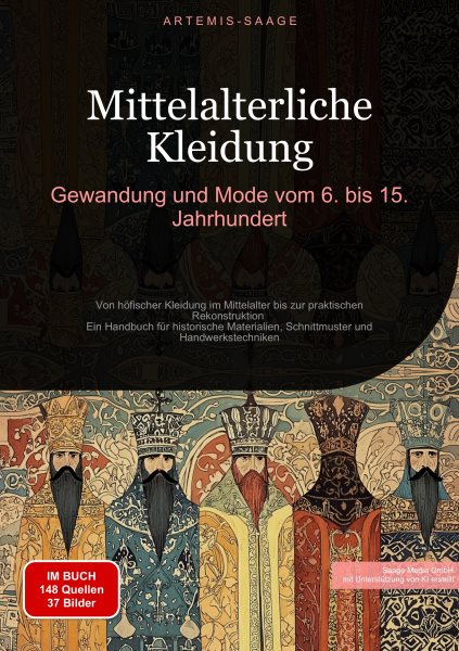 Mittelalterliche Kleidung: Gewandung und Mode vom 6. bis 15. Jahrhundert: Von hofischer Kleidung im Mittelalter bis zur praktischen Rekonstruktion - Ein Handbuch fur historische Materialien, Schnittmuster und Handwerkstechniken