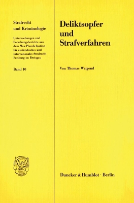 Deliktsopfer Und Strafverfahren