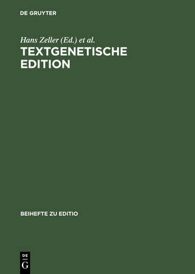 Textgenetische Edition Reprint 2012 ed.