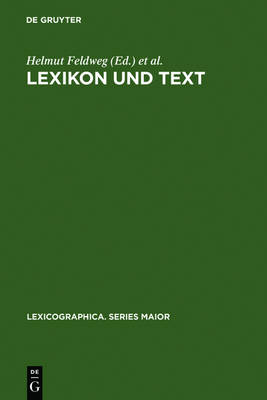 Lexikon und Text Reprint 2010 ed.