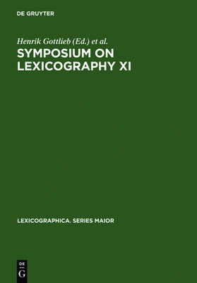 Symposium on Lexicography XI Reprint 2011 ed.