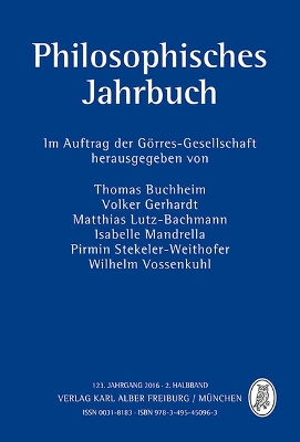 Philosophisches Jahrbuch: 123. Jahrgang 2016 - 2. Halbband Bilingual edition