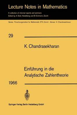 EinfÃ¼hrung in die Analytische Zahlentheorie