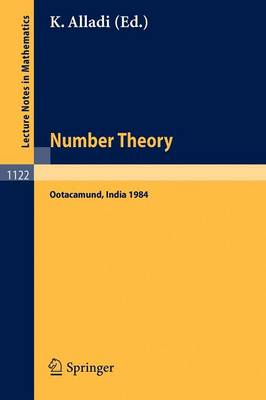 Number Theory: Proceedings of the 4th Matscience Conference held at Otacamund, India,  January 5-10, 1984 1985 ed.