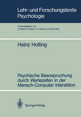 Psychische Beanspruchung durch Wartezeiten in der Mensch-Computer Interaktion