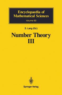 Number Theory III: Diophantine Geometry 1991 ed.