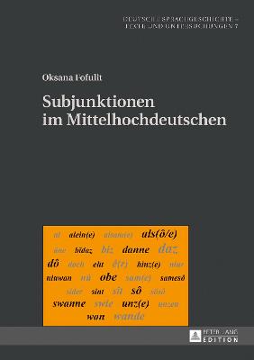 Subjunktionen Im Mittelhochdeutschen New edition