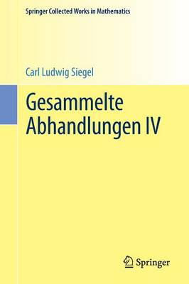 Gesammelte Abhandlungen IV 1st ed. 2016, Reprint 2015 of the 1966 Edition