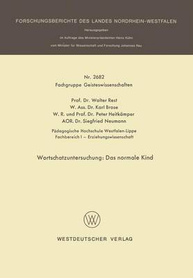 Wortschatzuntersuchung: Das normale Kind 1977 ed.