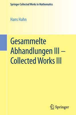 Gesammelte Abhandlungen III - Collected Works III 1. Aufl. 1997