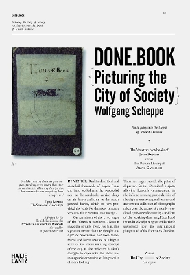 Done.Book: Picturing the City of Society:An Inquiry into the Depth of Visual Archives.  (The Venetian Notebooks of John Ruskin versus the Picture Library of Alvio Gavagnin.)