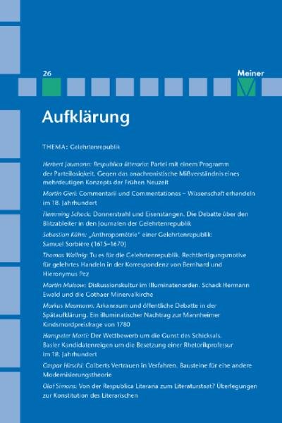 AufklÃ¤rung, Band 26: Gelehrtenrepublik