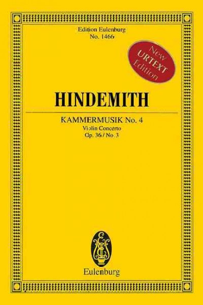 Chamber Music No. 4 op. 36/3 (Violin Concerto)