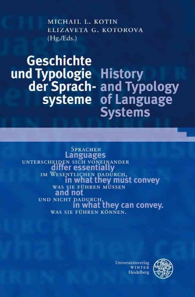 Geschichte Und Typologie Der Sprachsysteme/History and Typology of Language  Systems
