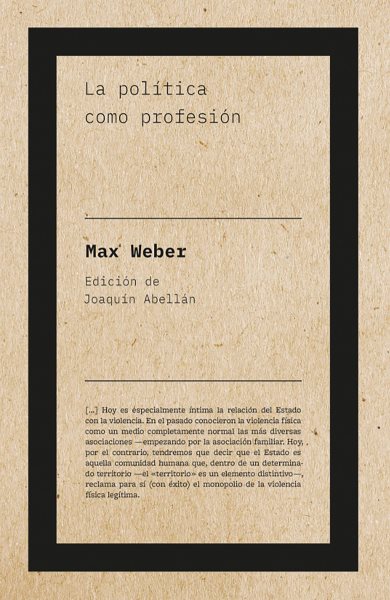 La polÃ­tica como profesiÃ³n