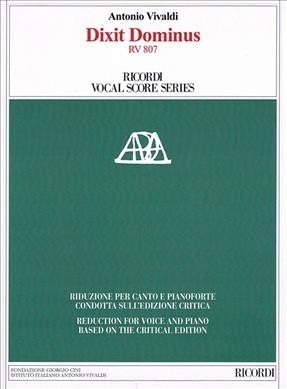 Dixit Dominus RV 807 Ed. critica M. Talbot - Riduzione per canto e pianoforte di A. Frigé