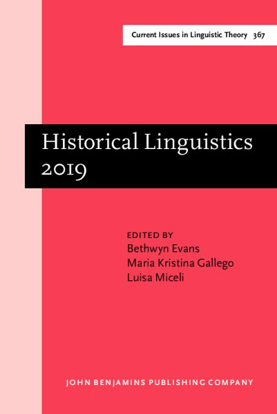 Historical Linguistics 2019: Selected papers from the 24th International Conference on Historical Linguistics, Canberra, 1-5 July 2019