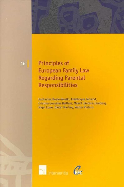Principles of European Family Law Regarding Parental Responsibilities