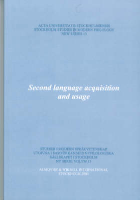 Second Language Acquisition and Usage