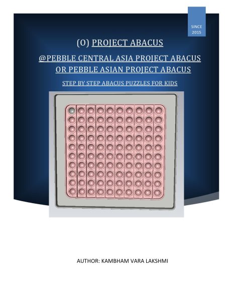 Pebble Central Asia Project Abacus (or) Pebble Asian Project Abacus: Pebble Central Asia Project Abacus (or) Pebble Asian Project Abacus