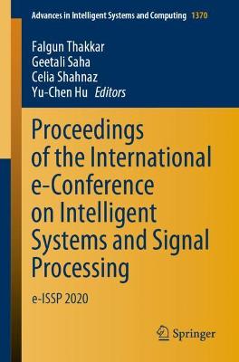 Proceedings of the International e-Conference on Intelligent Systems and  Signal Processing: e-ISSP 2020 1st ed. 2022