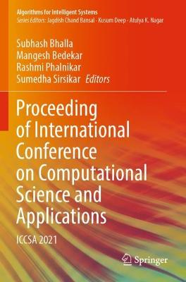 Proceeding of International Conference on Computational Science and  Applications: ICCSA 2021 2022 ed.