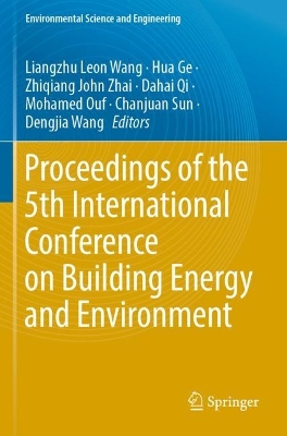 Proceedings of the 5th International Conference on Building Energy and  Environment