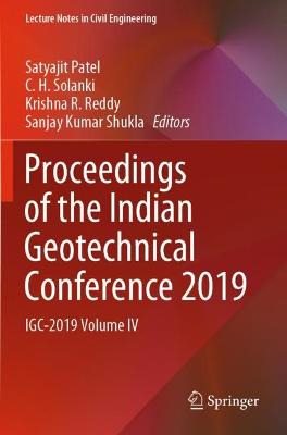 Proceedings of the Indian Geotechnical Conference 2019: IGC-2019 Volume IV 2021 ed.