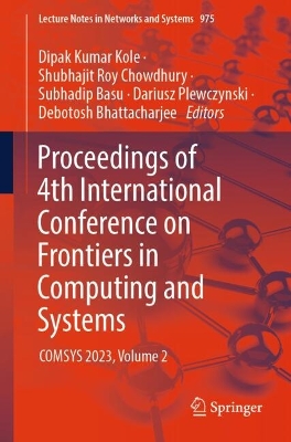 Proceedings of 4th International Conference on Frontiers in Computing and Systems: COMSYS 2023, Volume 2
