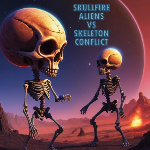 Skullfire Aliens VS Skeleton Conflict