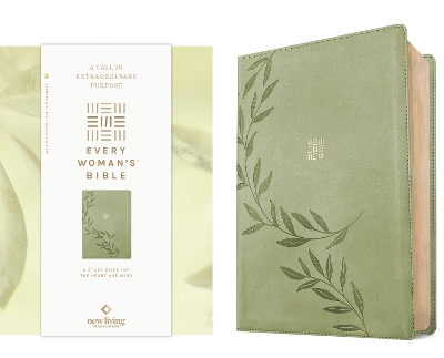 NLT Every Woman's Bible, Filament Enabled (Leatherlike, Olive Branch Green,  Red Letter)