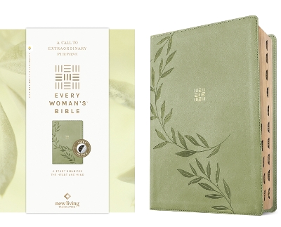 NLT Every Woman's Bible, Filament Enabled (Leatherlike, Olive Branch Green,  Indexed, Red Letter)