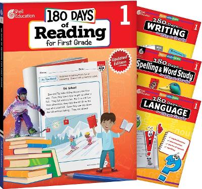 180 Days: Reading 2nd Ed, Writing, Spelling, & Language Grade 1: 4-Book Set: Practice, Assess, Diagnose