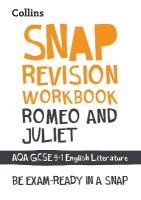Romeo and Juliet AQA GCSE 9  1 English Literature Workbook: Ideal for the 2025 and 2026 Exams