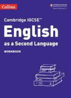 Cambridge IGCSE English as a Second Language Workbook 3rd Revised edition
