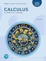 Student Solutions Manual for Calculus: A Complete Course 10th edition